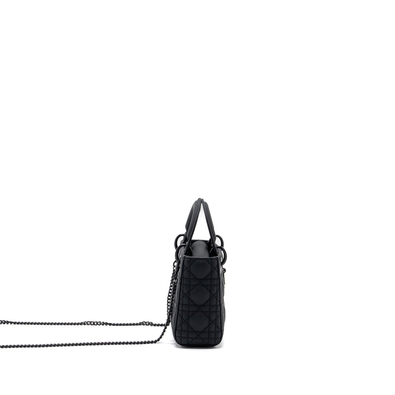 Dior mini lady dior cannage calfskin black with black hardware