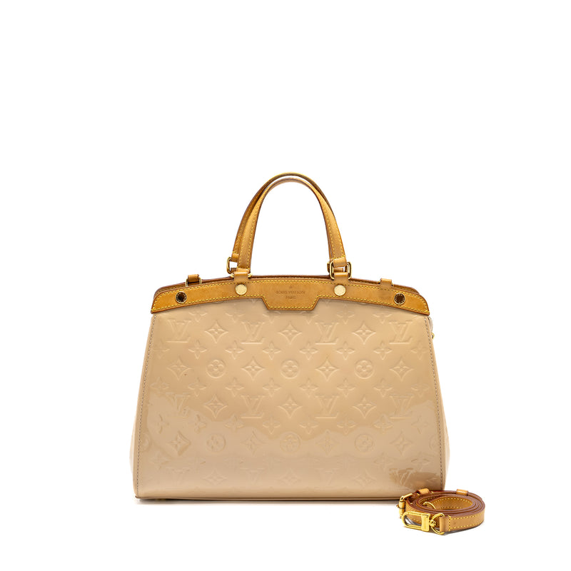 Louis Vuitton Vernis Brea MM Patent Monogram Beige GHW