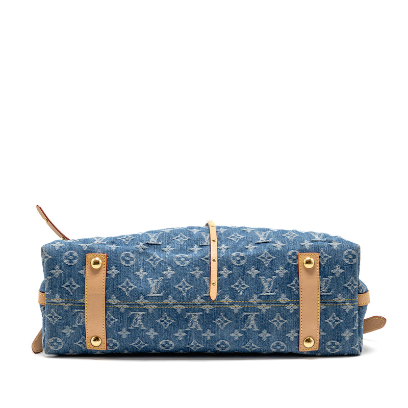 Louis Vuitton Carryall MM Monogram Denim Blue GHW