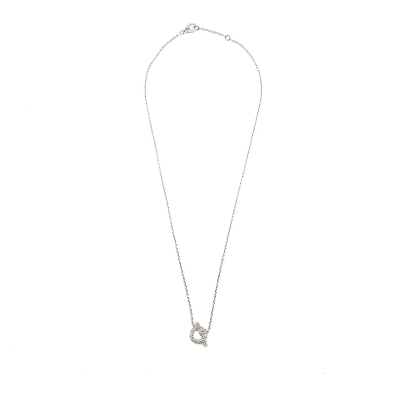 Hermes finesse pendant white gold with diamonds