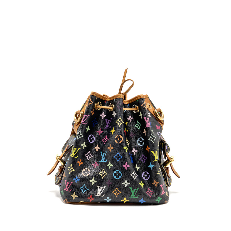 Louis Vuitton Petit Noe Black Multicolour Monogram Canvas GHW