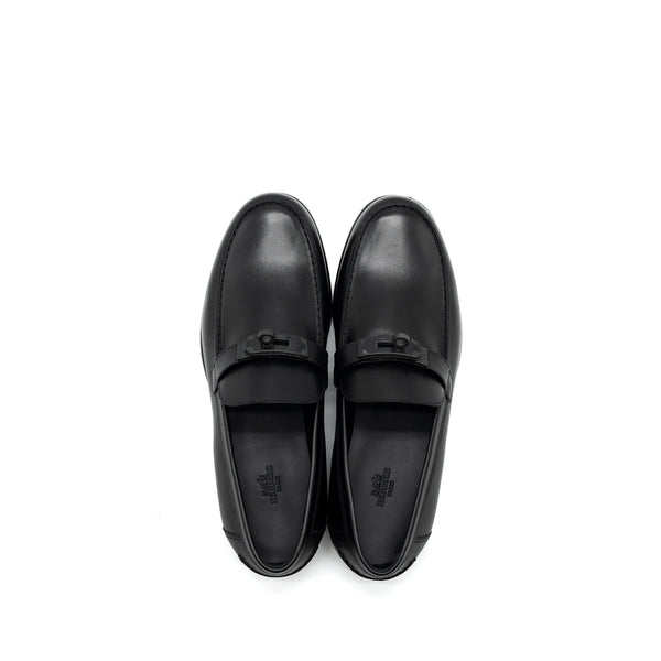 Hermes Size 42 Destin Loafer Calfskin So Black