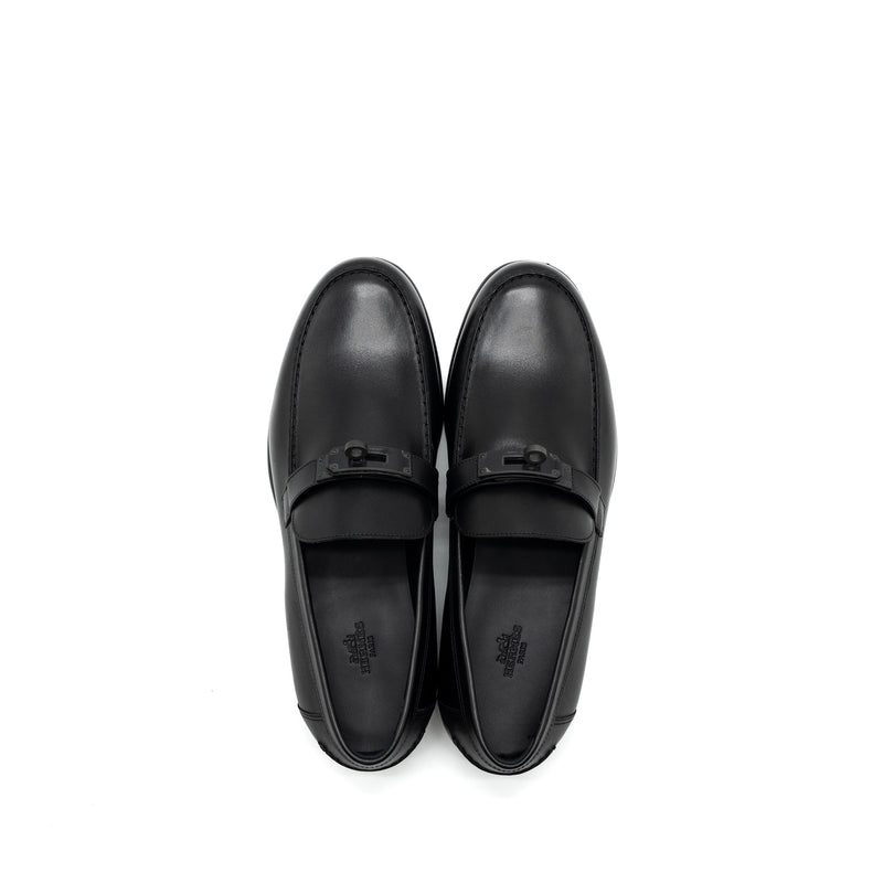 Hermes Size 42 Destin Loafer Calfskin So Black
