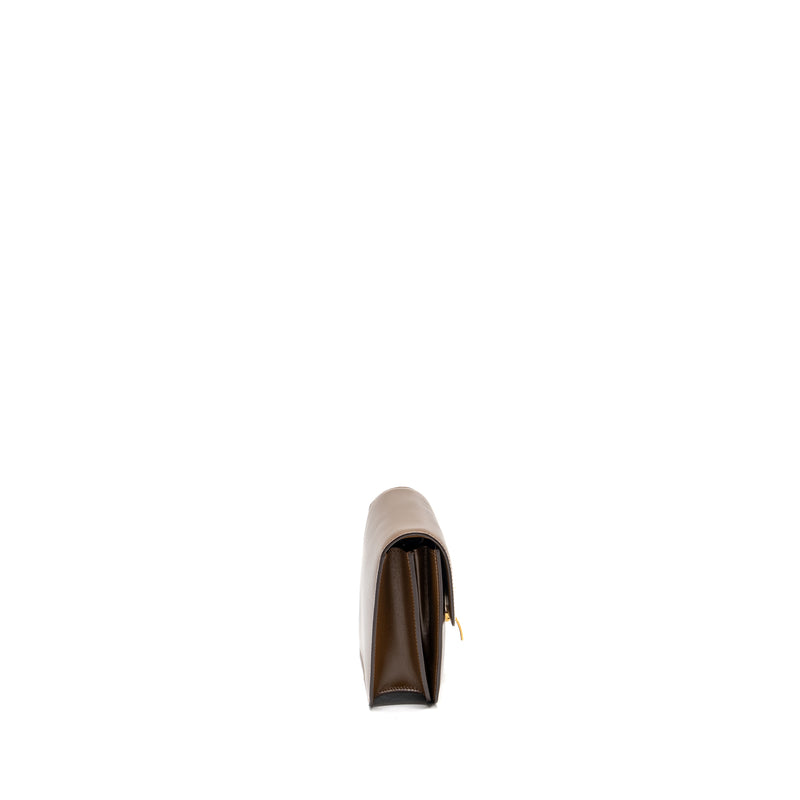 Celine Teen classic box bag calfskin brown GHW