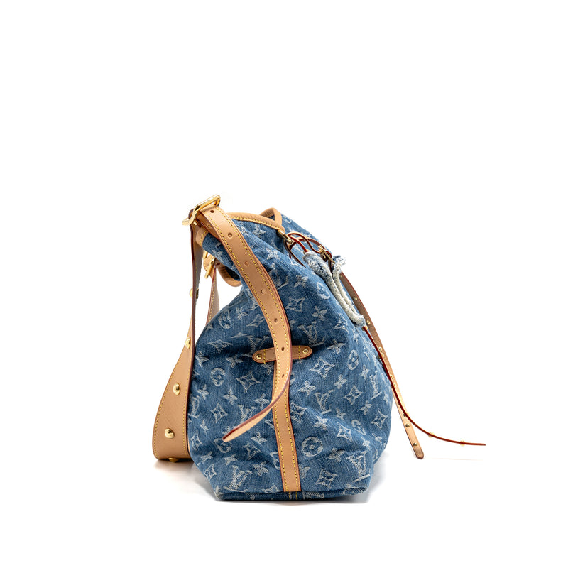 Louis Vuitton Carryall MM Monogram Denim Blue GHW