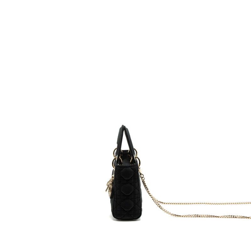 Dior Mini Lady Dior Velvet Black LGHW