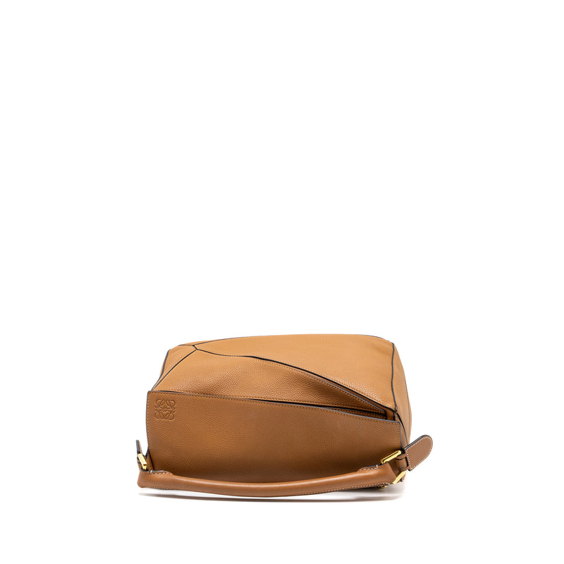 Loewe Medium Puzzle Bag in Grained Calfskin Gold GHW