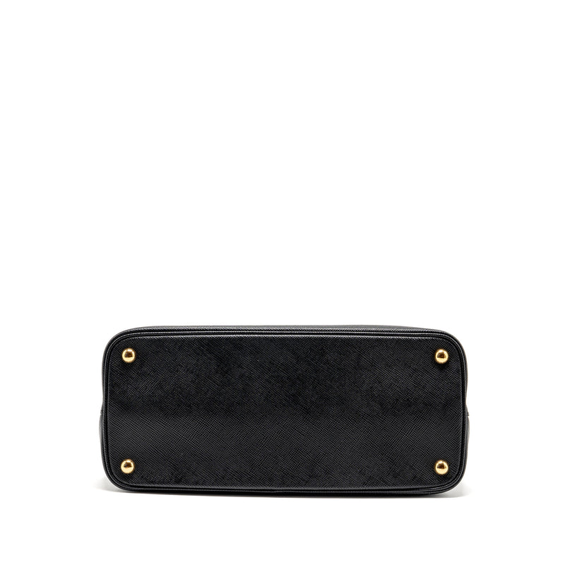 Prada double bag Saffiano calfskin black GHW