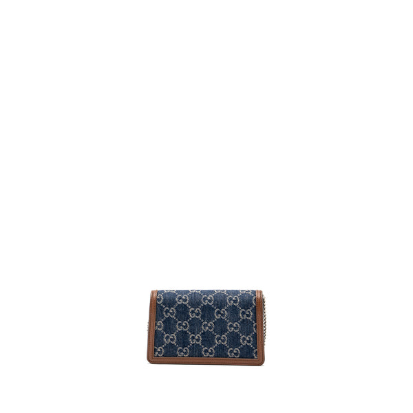 Gucci Dionysus Super Mini Blue Denim/ Leather SHW