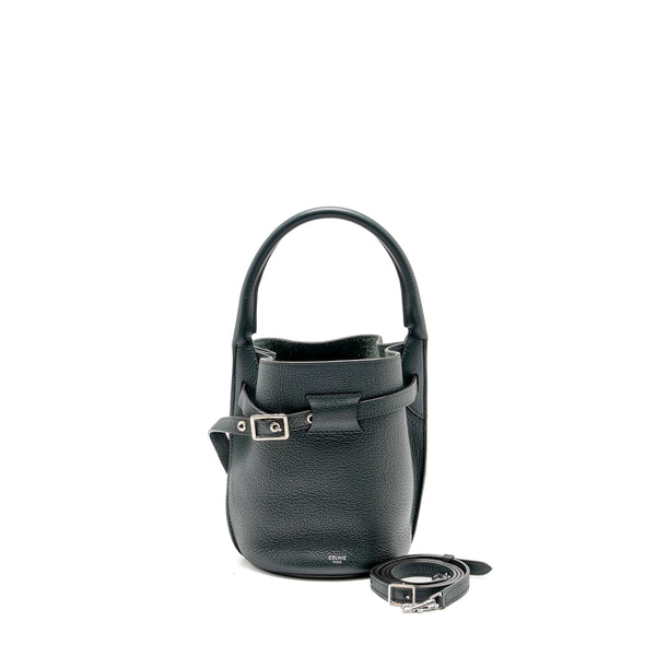 Celine Nano Bucket Big Bag Grained Calfskin Dark Green SHW