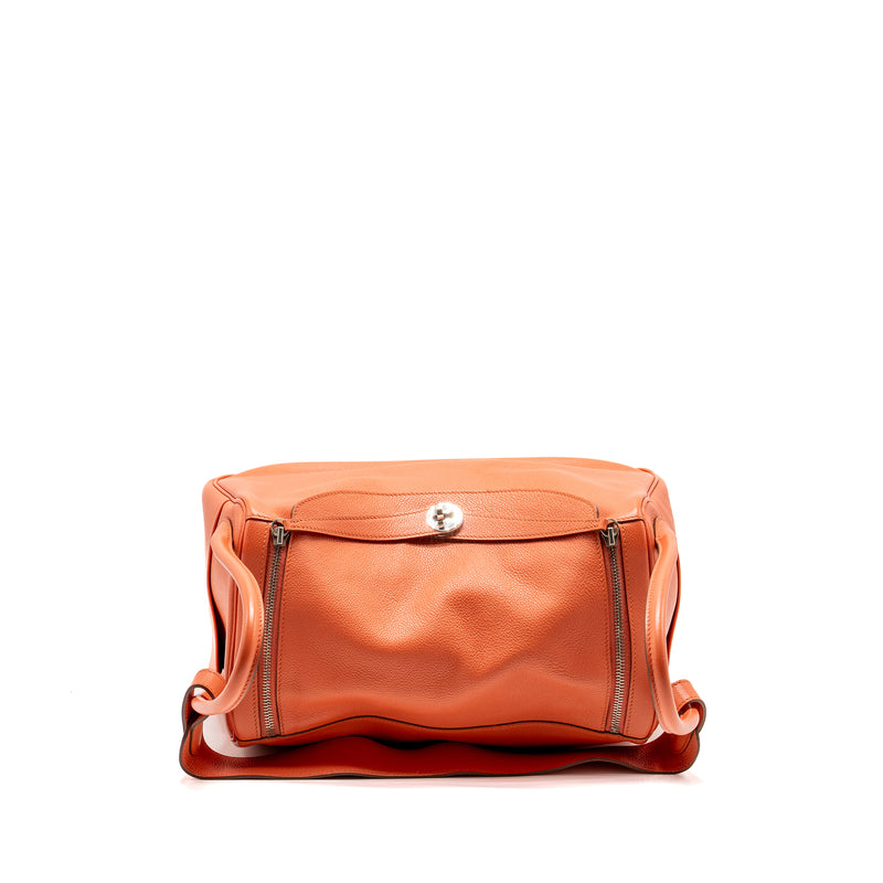 Hermes Lindy 34 Evercolor L5 Crevette SHW Stamp Square R