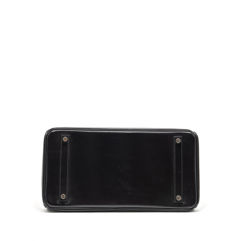 Hermes Birkin 35 Box Black SHW Stamp Square I