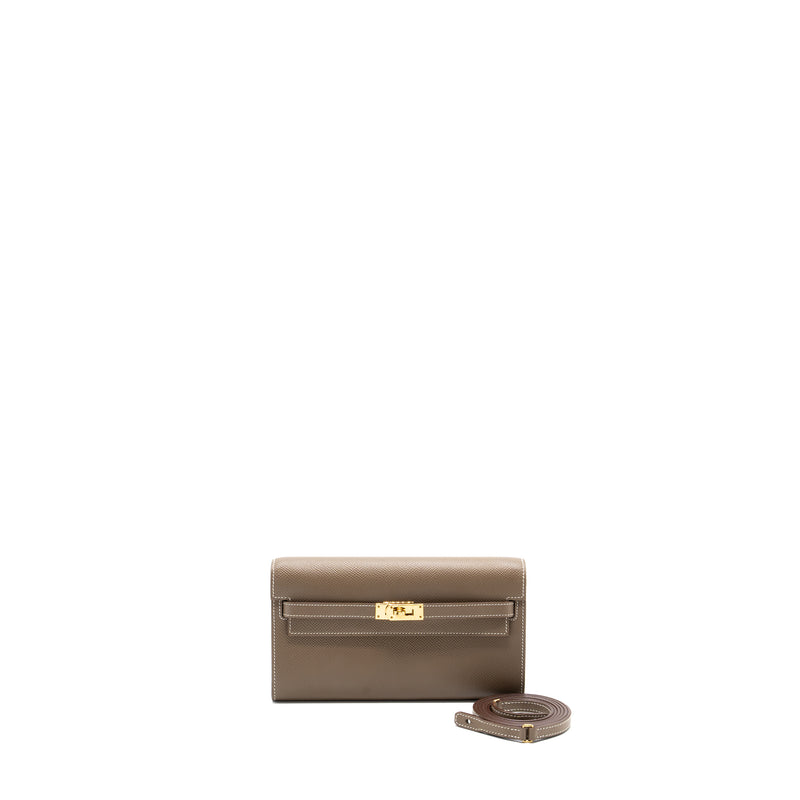 Hermes classic kelly to go epsom etoupe GHW stamp Z