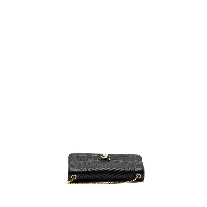 Bvlgari Serpenti Forever Shoulder Bag Leather Black LGHW