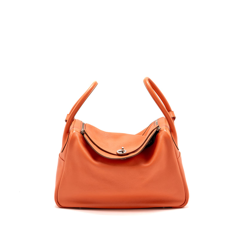 Hermes Lindy 34 Evercolor L5 Crevette SHW Stamp Square R