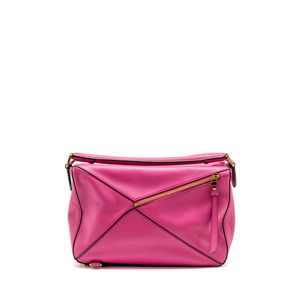 Loewe Medium Puzzle Bag Calfskin Fuchsia GHW