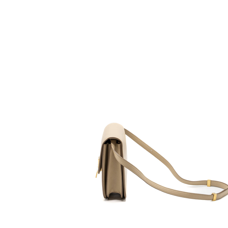 Celine medium classic box bag goatskin beige GHW
