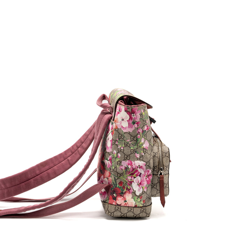 Gucci Backpack Flower Printed GG Supreme Canvas Multicolour SHW