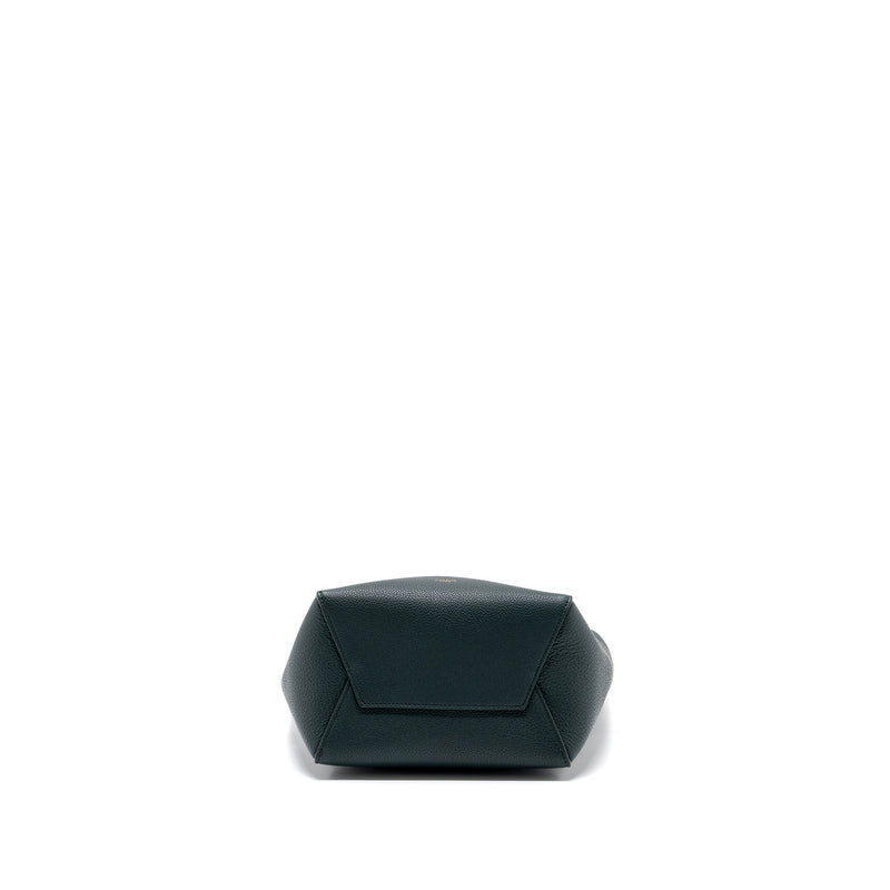 CELINE SMALL SANGLE BUCKET BAG CALFSKIN DARK GREEN GHW