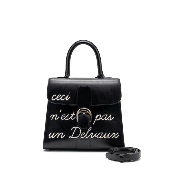 Delvaux L’Humour Brilliant CECI N’EST PAS UN DELVAUX BAG Box Calfskin Black SHW