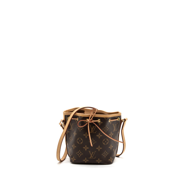Louis Vuitton Nano Bucket Gold in Coated Canvas/Leather - US