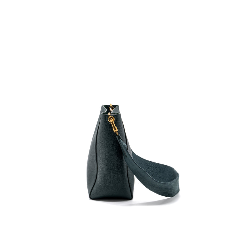 CELINE SMALL SANGLE BUCKET BAG CALFSKIN DARK GREEN GHW