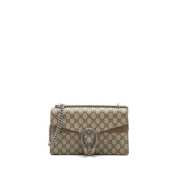 Gucci Small Dionysus Bag GG Supreme Canvas / Suede SHW