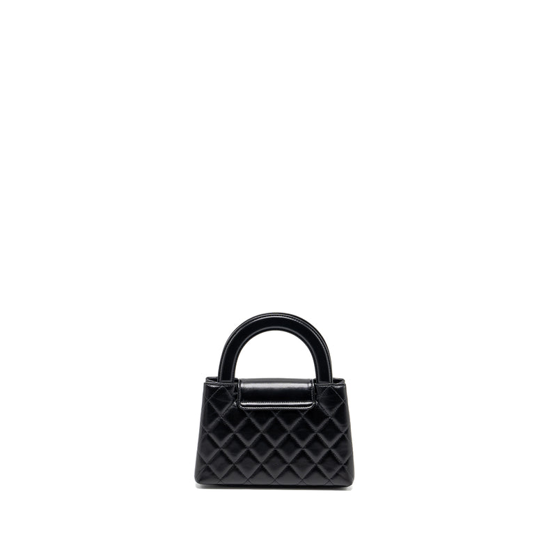 Chanel 23K Mini Shopping Tote Kelly Bag Calfskin Black GHW (Microchip)