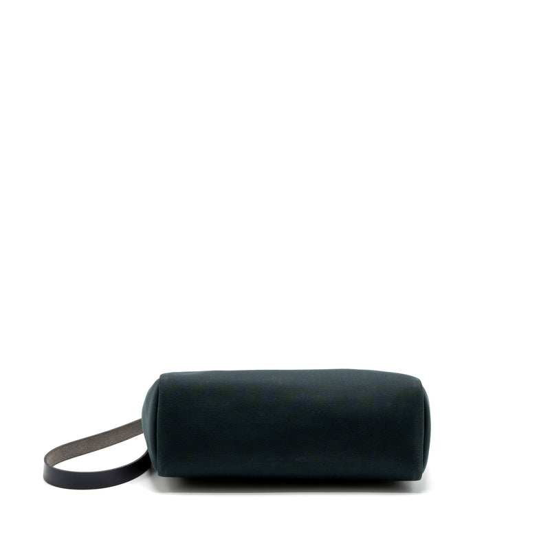 Hermes Herbag 31 Zip Bag Canvas/Vache Hunter Vert Cypres/Vert Olive/Blue Indigo SHW Stamp Z