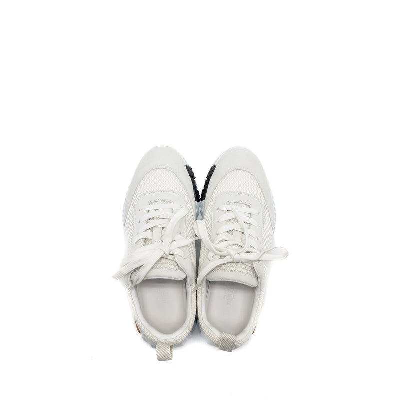 Hermes Size 36 Femme Bouncing Sneaker Mesh/Suede Blanc/Multicolour