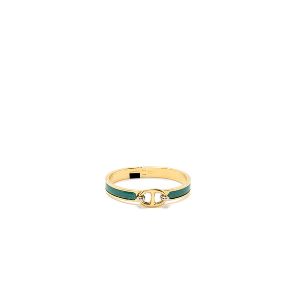 Hermes size PM Mini Clic Chaine d'Ancre bracelet vert Bluetu GHW