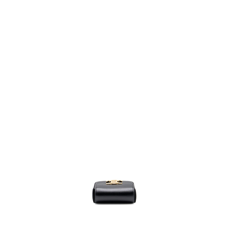 Celine Claude Shiny Calfskin Black GHW