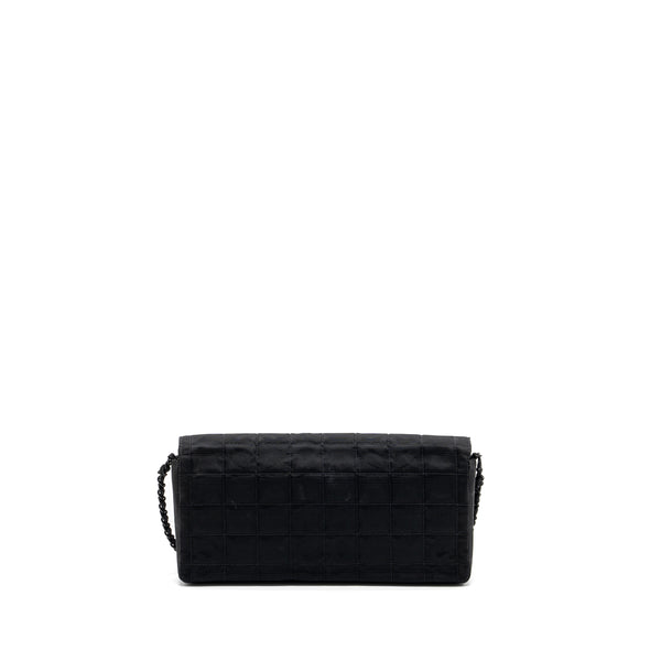 Chanel Vintage Flap Bag Fabric Black With Black Hardware