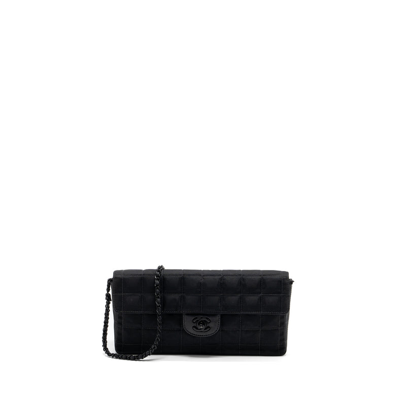 Chanel Vintage Flap Bag Fabric Black With Black Hardware