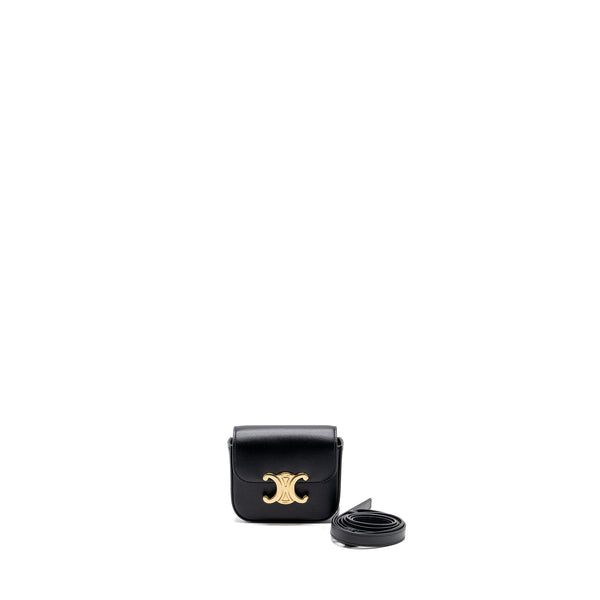 Celine Claude Shiny Calfskin Black GHW
