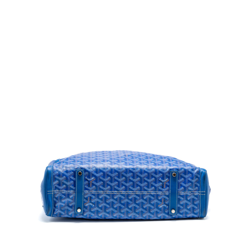 Goyard Voltaire smile tote Goyardine Canvas /calfskin blue/multicolour SHW