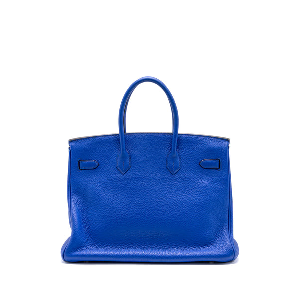 Shop HERMES Bolide Hermes Bolide 1923 25 Nata/Bleu Indigo/Lime GHW