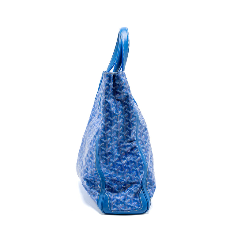 Goyard Voltaire smile tote Goyardine Canvas /calfskin blue/multicolour SHW