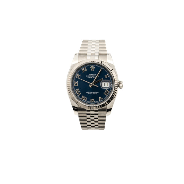 Rolex Datejust 36MM Oystersteel/White Gold Blue Dial Jubilee Bracelet M116234-0141