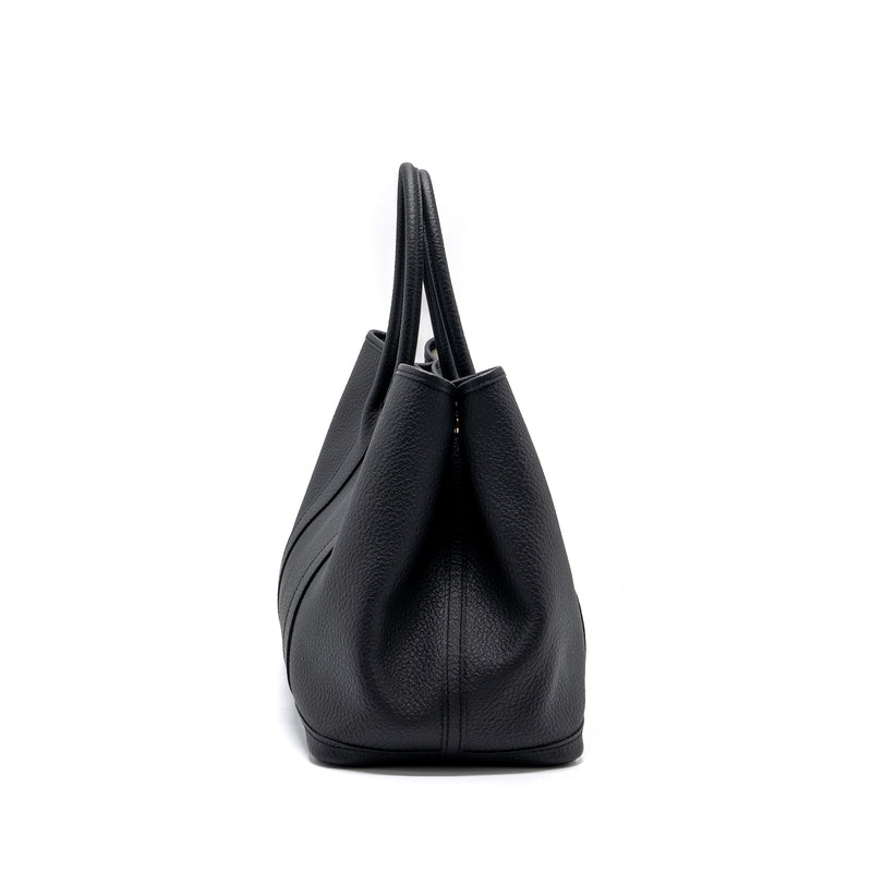 Hermes Garden Party 36 Country Black SHW Stamp X