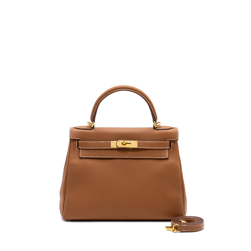 Hermes Kelly 28 TOGO Gold GHW Stamp U