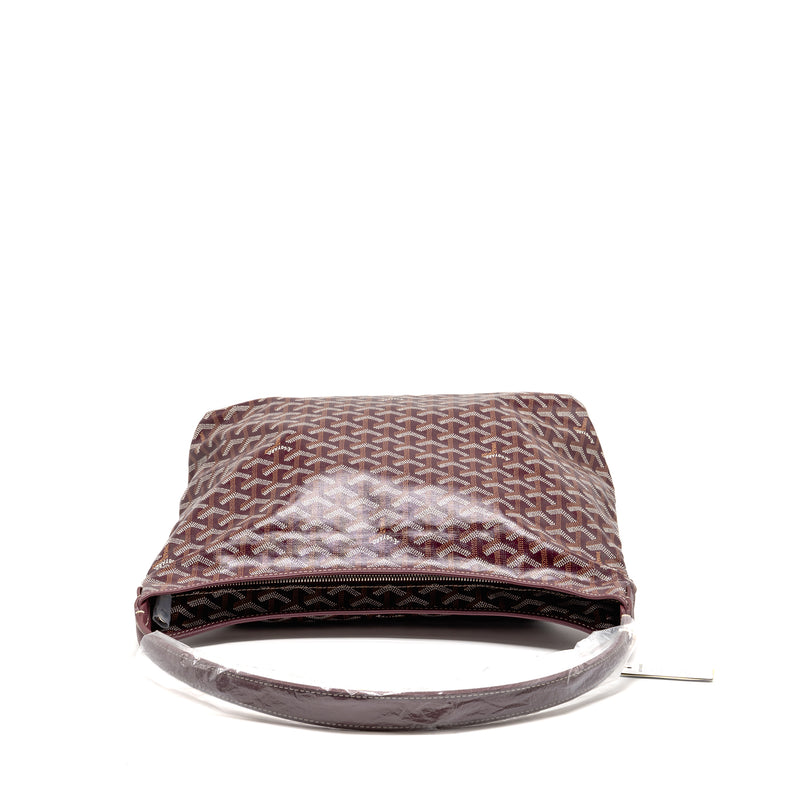 Goyard Boheme Hobo PM Bag Goyardine Canvas/Calfskin Burgundy SHW