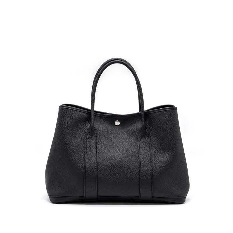 Hermes Garden Party 36 Country Black SHW Stamp X