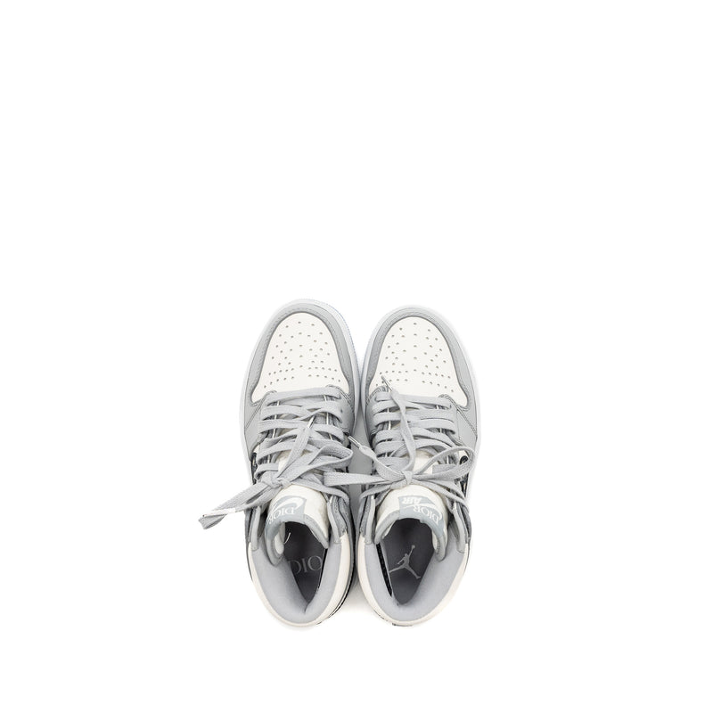 Dior x Air Jordan 1 Retro Size US 3.5 High Sneakers Grey/White