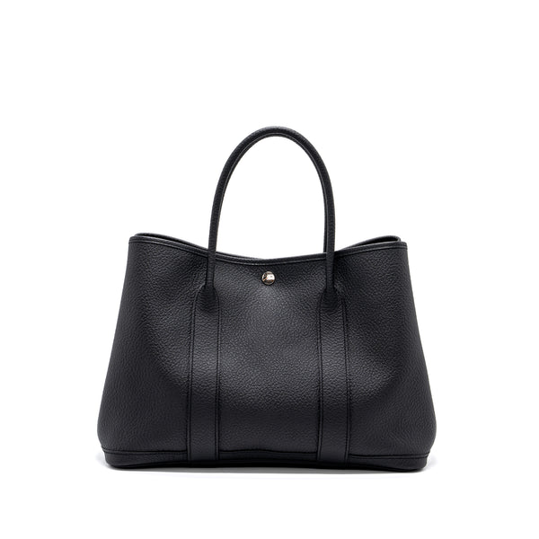 Hermes Garden Party 36 Country Black SHW Stamp X