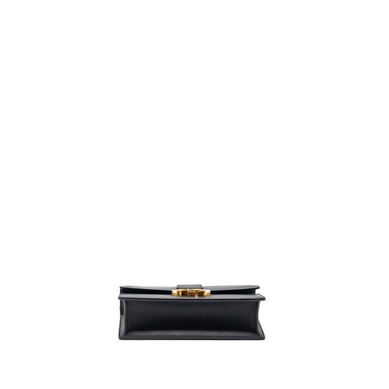 Dior 30 Montaigne East-West Bag With Chain Calfskin Black GHW