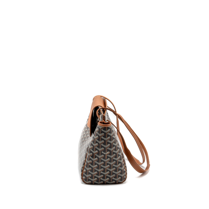 Goyard rouette tote bag goyardline canvas / calfskin brown SHW