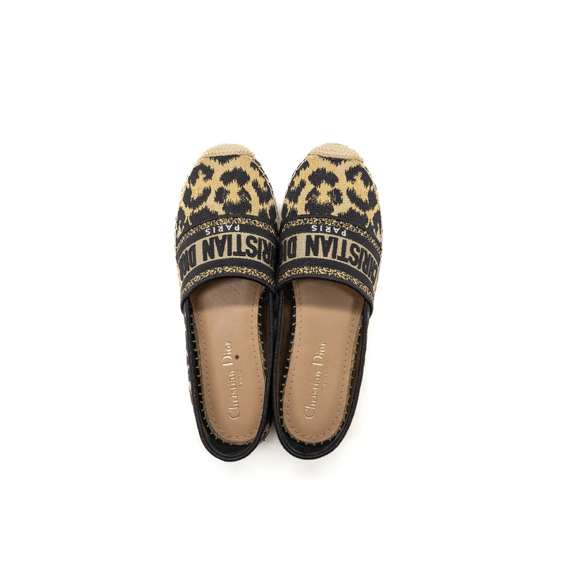 Dior size 36 Granville Espadrille brown / black