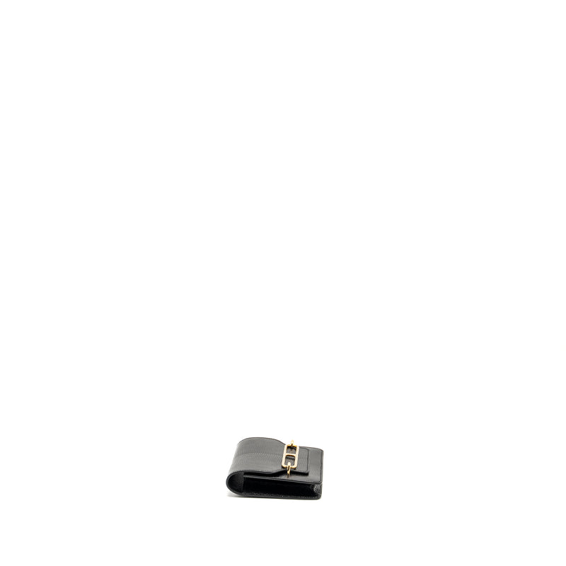 Hermes Roulis Slim Lizard Black GHW stamp U