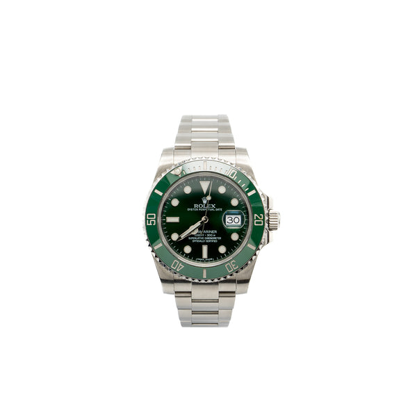 Rolex 40mm Submariner Date Watch Oystersteel Green Dial in Green Ceramic M116610LV